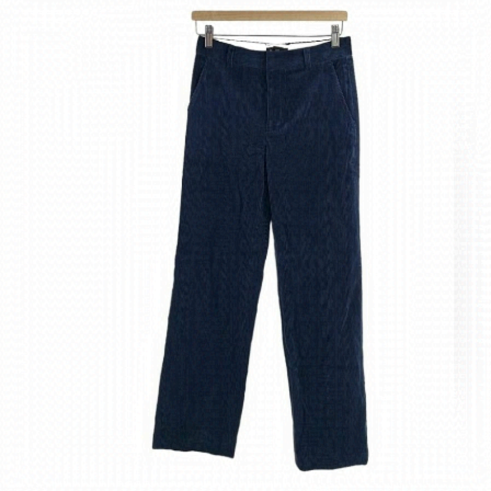 𝅺club Monaco wide leg pants chunky cords blue career casual thick sz 0